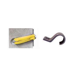 [TK-710] Kit de 20 grapas, 20 taquetes y 20 tornillos para sujetar conductores redondos o tubo en muro (2102-07240) | TK-710