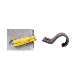 [TK-1014] Kit de 12 grapas, 12 taquetes y 12 tornillos para sujetar conductores redondos o tubo en muro (2103-07240) | TK-1014