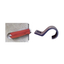 [TK-1420] Kit de 8 grapas, 8 taquetes y 8 tornillos para sujetar conductores redondos o tubo en muro (para tubo de 1/2) (2104-07240) | TK-1420
