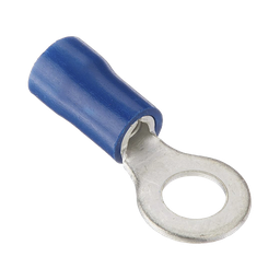 [AE34162] Terminal tipo ojo / 1 / 4 " / 16 - 14 AWG / Azúl / Paquete de 25 piezas. | AE34162