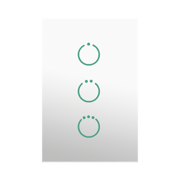 [MHS513] (ZWAVE) Interruptor On/Off panel táctil touch inalámbrico Zwave Plus 3 botones. Compatible con Hubitat HC8, Álula  M2M, otro | MHS513