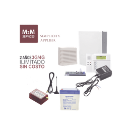 [KITVISTAMINI] (2 Años 4G ILIMITADO INCLUIDO) Kit VISTA48LA,Teclado 6150, Comunicador MN01LTEM, Bateria, Transformador y Sirena de 15 Watts | KITVISTAMINI