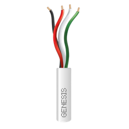 [2104-1101/1000] Bobina de 305 Metros (1000 Pies) / Cable de Cobre / 4 x 22 AWG / Riser / Color Blanco / Para Aplicaciones de Alarmas de Intrusión y Automatización | 2104-1101/1000