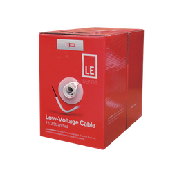 [SF-22-02-LE] Bobina de 305 Metros (1000 Pies) de Cable / 2 x 22 AWG / Tipo CCA de Color Blanco / Aplicaciones en Alarmas de Intrusión/Control de Acceso/Automatización/ Interfonos y TV Porteros | SF-22-02-LE