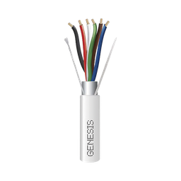 [3216-1012] Carrete de 305 Metros (1000 Pies) / Cable de Cobre / 6 x 18 AWG / Plenum / Color Blanco / Blindado / Para Aplicaciones de Alarmas de Intrusión / Control de Acceso / Automatización / Interfonos y Tv Porteros | 3216-1012