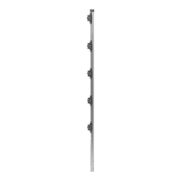 [SYS-POST-3] Poste de Paso de 1.2m para Cerca Electrificada.Tubo Galvanizado cal. 18 de 1"Diam. con Tapón y 5 Aisladores Instalados. | SYS-POST-3