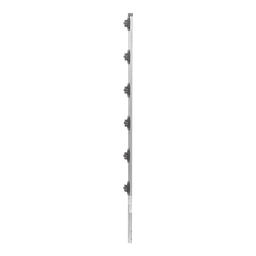 [SYS-POST-10] Poste con 6 Aisladores de PASO  para Cerca Electrificada. Tubo Galva. de 1.4m, cal. 18 de 1" Diam. (Sin pintar). | SYS-POST-10