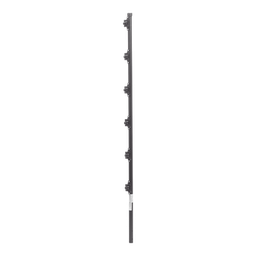 [SYS-POST-10B] Poste con 6 Aisladores de PASO  para Cerca Electrificada. Tubo Galva. de 1.4m, cal. 18 de 1" Diam. + Pintura Negra. | SYS-POST-10B