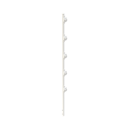 [SYS-POST-3W] Poste con 5 Aisladores de PASO  para Cerca Electrificada. Tubo Galvanizado de 1.2m, cal. 18 de 1" Diam. + Pintura Blanca Aplicación en Polvo. | SYS-POST-3W