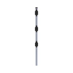 [SYS-POST-7] Poste de Paso de 0.75m para Cerca Electrificada. Tubo Galvanizado cal. 18 de 1"Diam. con Tapón y 3 Aisladores Instalados. | SYS-POST-7