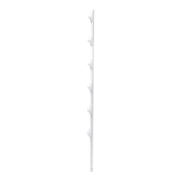 [SYS-POST-10W] Poste con 6 Aisladores de PASO  para Cerca Electrificada. Tubo Galva. de 1.4m, cal. 18 de 1" Diam. + Pintura Blanca. | SYS-POST-10W