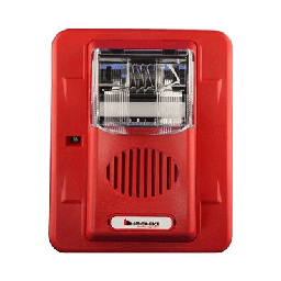 [HEC3-24WR] Sirena Estrobo, 24 Vcd, Multi-Candela 15 hasta 110 cd, Montaje En Pared, Color Rojo, Serie HEC3 (0500-06020), Hochiki | HEC3-24WR