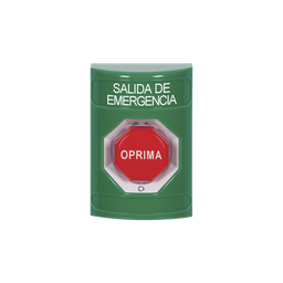 [SS2109EX-ES] Botón de Salida de Emergencia , Texto en Español,  Acción Mantenida, Girar para Restablecer, LED de iluminación | SS2109EX-ES