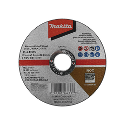 [D71685] Disco 4 - 1/2"/ Inox y Acero | D71685