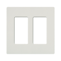 [SC2SW] Tapa Color Blanco Satin Snow para interruptor o dimmer Lutron, 2 gang, limpio y moderno | SC2SW