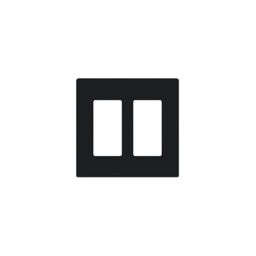 [CW2BL] Placa de pared 2 espacio, para atenuador (dimmer), switch ó control remoto PICO inalámbrico. | CW2BL