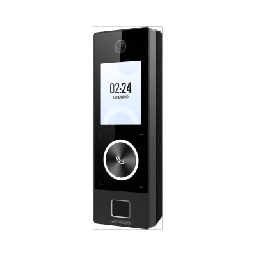 [DS-K1T323MBFWX-E1] Terminal Facial Min Moe WiFi & PoE con Botón de Llamada y LECTOR DE HUELLA / Exterior IP65 / Tarjetas Virtuales Bluetooth con HikConnect Teams / 1000 Rostros y 3,000 Huellas / HIK-IA | DS-K1T323MBFWX-E1