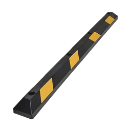 [AC-183TV] Tope Vehicular P / Estacionamiento / 183cm / Color Negro-Amarillo / 8 Franjas Reflejantes. | AC-183TV