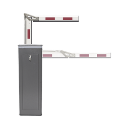 [KT-XBF-RBA4] Kit de Barrera Vehicular Derecha y Brazo ARTICULADO de 4 Metros / Finales de Carrera Ajustables por Programación / Movimiento Fluido / Diseño Elegante Color Gris / Con Corona Led Semaforizada | KT-XBF-RBA4
