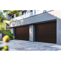 [GARAGE-127B] Puerta de Garage D / Alta calidad / 12x7 pies / 1 3/4" Aislante Termico / Estilo Americana / Imitacion Madera / BLACK WALNUT . | GARAGE-127B