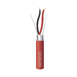 [4402-5504] Bobina de 152 Metros (500 Pies) de Alambre / 2 x 18 AWG / Riser / BLINDADO / Tipo FPLR / Color Rojo / Para Aplicaciones en Sistemas de Detección de Incendio y Sistemas de Evacuación | 4402-5504