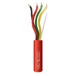 [4307-1104/1000] Bobina de 305 Metros (1000 Pies) de Alambre / 4 x 18 AWG / Riser / Tipo FPLR-CL3R / Resistente al Fuego / Color Rojo / Para Sistemas Contra Incendio o Sistemas de Evacuación | 4307-1104/1000