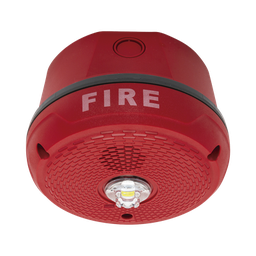 [PC2RKLED] Sirena con Lámpara LED Estroboscópica / Montaje en Techo / Nivel de Candelas Seleccionable / Color Rojo / Nuevo Diseño Moderno y Elegante / Menor Consumo de Corriente / Uso exterior | PC2RKLED