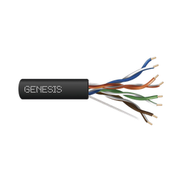 [6360-1108] Bobina de Cable de 305 Metros (1000 Pies) UTP Cat6 RISER / Color Negro / UL, CMR SPNLS, Probado a 350 Mhz / Para Aplicaciones de CCTV, Redes de Datos, IP Megapixel, Control RS485 | 6360-1108