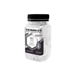 [TC6-100] Bote con 100 Piezas de Plug Modular RJ45 Cat6 sin Blindaje, Chapado de Oro a 30 Micras para Durabilidad Extrema | TC6-100