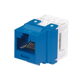 [NK688MBU] Conector Jack Estilo 110 (de Impacto), Tipo Keystone, Categoría 6, de 8 Posiciones y 8 Cables, Color Azul | NK688MBU