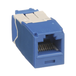 [CJ6X88TGBU] Conector Jack RJ45 Estilo TG, Mini-Com, Categoría 6A, de 8 Posiciones y 8 Cables, Color Azul | CJ6X88TGBU