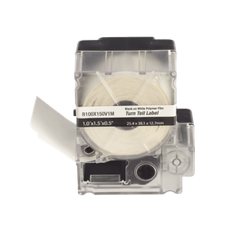 [R100X150V1M] Casete de 100 Etiquetas Autolaminadas Turn-Tell, con Rotación para Mejor Visibilidad, para Cables de Redes de Cobre o Fibra Óptica, de 5.5 a 7.1 mm (0.22 a 0.28 pulgadas) de Diámetro | R100X150V1M