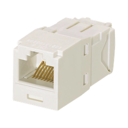 [CJ6X88TGIW] Conector Jack RJ45 Estilo TG, Mini-Com, Categoría 6A, de 8 Posiciones y 8 Cables, Color Blanco Mate | CJ6X88TGIW