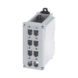 [CDPP8RG] Panel de Parcheo Modular para Cobre, de Instalación en Riel DIN Estándar de 35 mm (1.38 pulgadas), 8 Puertos Mini-Com, Color Gris | CDPP8RG