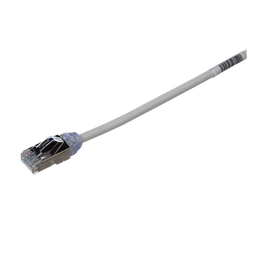 [STP28X0.2MIG] Patch Cord Cat6A, Diametro Reducido 28 AWG, Blindado S/FTP, CM/LS0H, 20 cm (7.87 Pulgadas), Color Gris | STP28X0.2MIG
