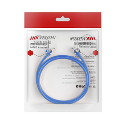 [DS-1NP6UEC0-100-B] Cable de Parcheo (Patch Cord) / UTP / Cat. 6 (24 AWG) / 1 Metro (3.28 Pies) / Color Azul / Ideal para PoE+ / Interior | DS-1NP6UEC0-100-B