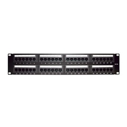 [LP-PP-508] Panel de Parcheo de Impacto (110) UTP de 48 Puertos Cat5e 19 Pulgadas (48.26 cm), 2U con Barra para Organizar Cable | LP-PP-508