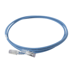 [SP6A-S07-06] Patch Cord Skinny Cat6A Blindado S/FTP, 2.13 Metros (7 Pies), Diámetro Reducido 28 AWG, Color Azul | SP6A-S07-06