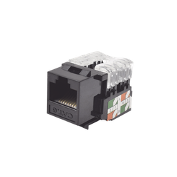 [LP-KJ-601-BK] Módulo Jack Keystone Cat6 con Terminación 110 (Punchdown) para Faceplate - Color Negro | LP-KJ-601-BK