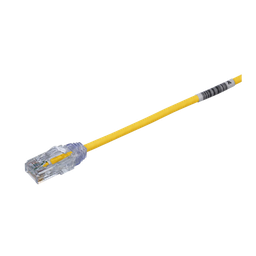 [UTP28SP8INYL] Cable de Parcheo TX6, UTP Cat6, Diámetro Reducido (28AWG), Color Amarillo, 20.2 cm (8 Pulgadas) | UTP28SP8INYL