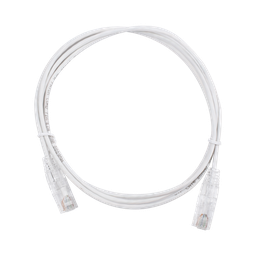 [LP-UT6-150-WH28] Cable de Parcheo Slim UTP Cat6 - 1.5 Metros (4.92 Pies) Blanco Diámetro Reducido (28 AWG) | LP-UT6-150-WH28