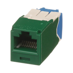 [CJ6X88TGGR] Conector Jack RJ45 Estilo TG, Mini-Com, Categoría 6A, de 8 Posiciones y 8 Cables, Color Verde | CJ6X88TGGR