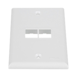 [NK2FNWH] Placa de Pared Vertical, Salida Para 2 Puertos Keystone, Color Blanco | NK2FNWH