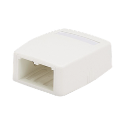 [CBXQ2WH-A] Caja de Montaje en Superficie, Para 2 Módulos Mini-Com, Color Blanco | CBXQ2WH-A