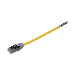 [STP28X0.2MYL] Patch Cord Cat6A, Diametro Reducido 28 AWG, Blindado S/FTP, CM/LS0H, 20 cm (7.87 Pulgadas), Color Amarillo | STP28X0.2MYL