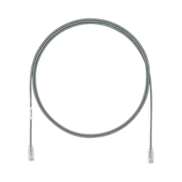 [UTP28X7GY] Cable de Parcheo UTP Cat6A, CM/LSZH, Diámetro Reducido (28AWG), Color Gris, 2.13 Metros (7 Pies) | UTP28X7GY