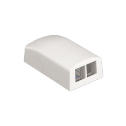 [NK2BXIW-A] Caja de Montaje en Superficie, Para 2 Módulos Keystone, Color Blanco Mate | NK2BXIW-A
