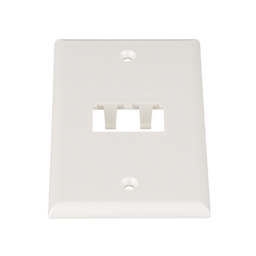 [CFP2IW] Placa de Pared Vertical Clásica, Salida Para 2 Puertos Mini-Com, Color Blanco Mate | CFP2IW