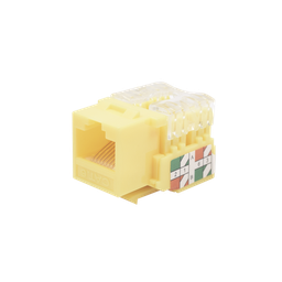 [LP-KJ-601-YE] Módulo Jack Keystone Cat6 con Terminación 110 (Punchdown) para Faceplate - Color Amarillo | LP-KJ-601-YE