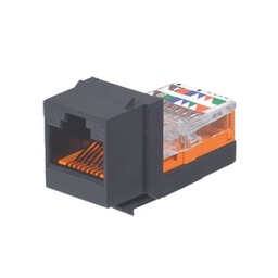 [NK5E88MBLY] Conector Jack Estilo Leadframe, Tipo Keystone, Categoría 5e, de 8 Posiciones y 8 Cables, Color Negro | NK5E88MBLY